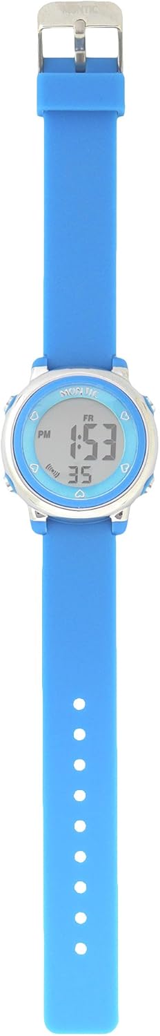 Kids Digital Watch in Blue Plastic Case and Rubber Strap, Casual Children Watch Multi Function with Alarm and Stopwatch Water Resistant Sport Watch by Montic: Watches