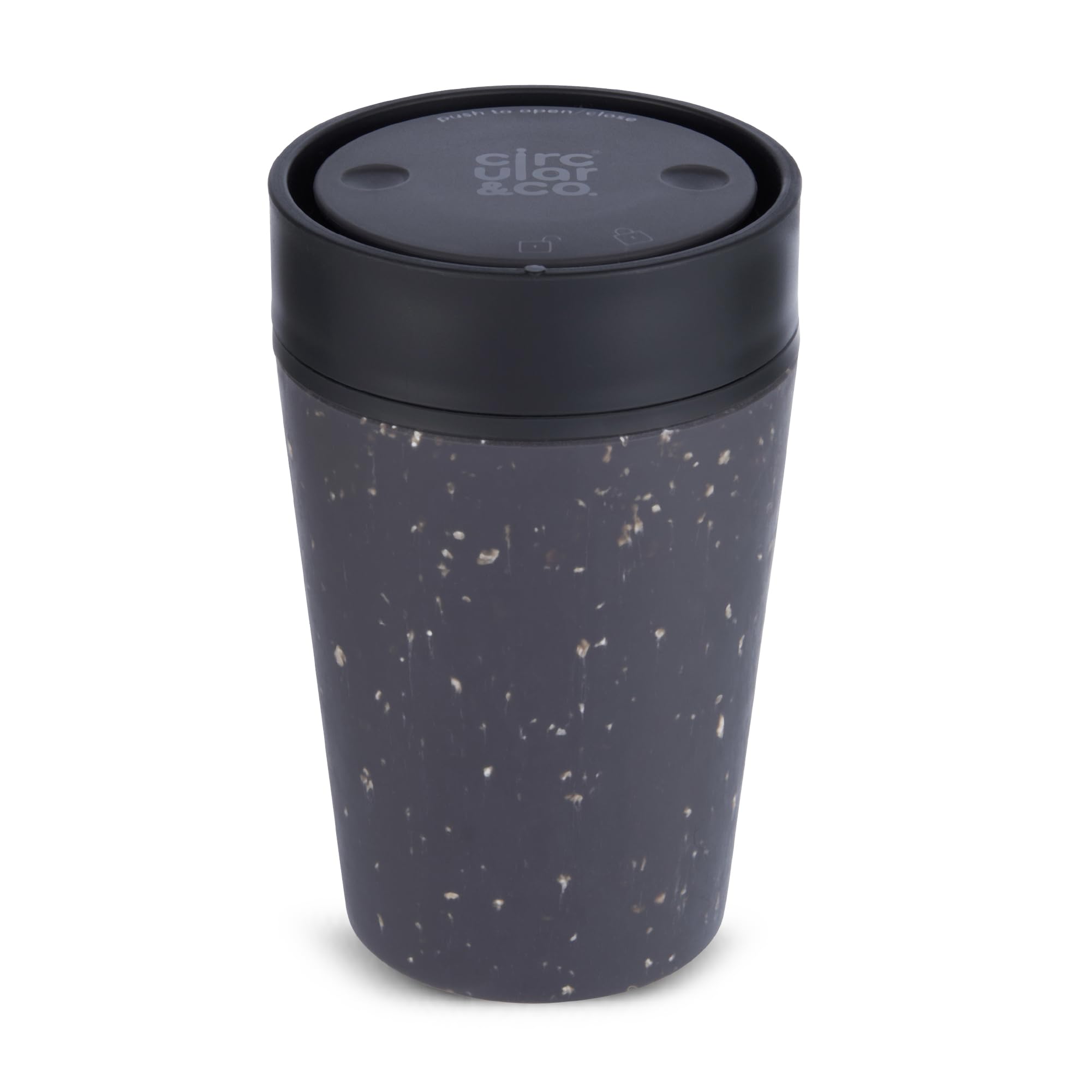 Circular & Co Pre 2026 (Previous Generation) Reusable Coffee Cup - 8oz/227ml - 100% Leakproof & Lockable - Push Top, One Hand Open, 360 Drinking - Recyclable - BPA Free - Dishwasher Safe