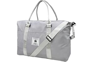 WOOGWIN Waterproof Weekender Bags for Women Large Travel Overnight Carry on Workout Duffle Bag for Gym Beach Swim With Wet Pocket