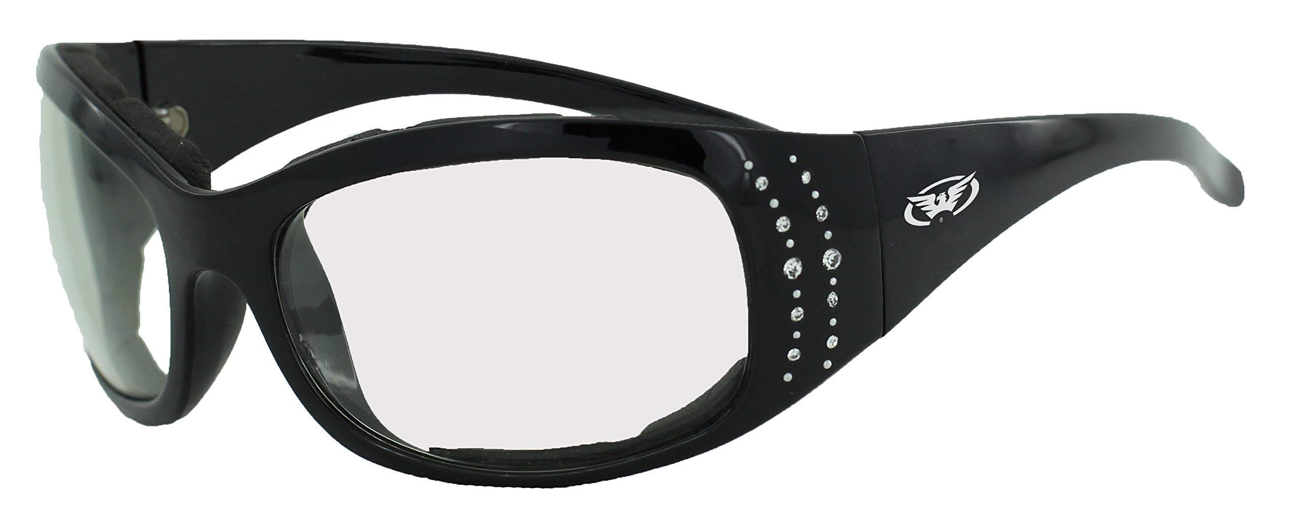 Global VisionEyewear 24 Marilyn 2 Plus Riding Sunglasses with Clear to Smoke Photochromatic Lens
