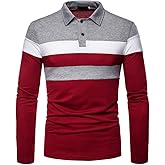 HHGKED Polo Shirts for Men Casual Short & Long Sleeve Golf Slim Fashion Shirts