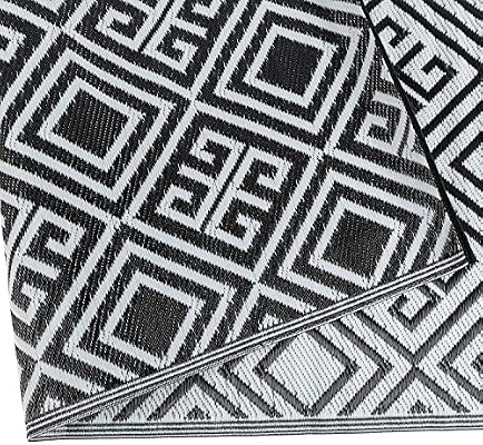 Homescapes Wetterfester Teppich Mit Geometrischem Muster Fur