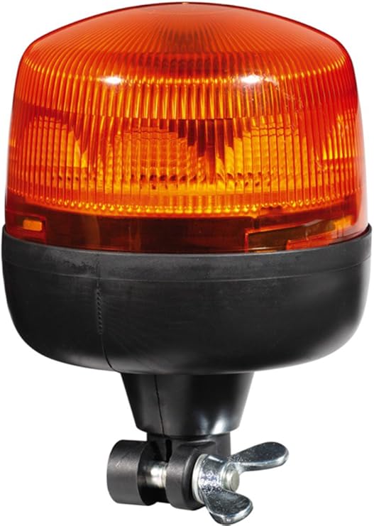 HELLA 2XD 013 979-001 LED-Strobe-type Beacon - RotaLED Compact - 12/24V - Yellow - Bolted - Yellow - Cable: 150mm - Plug: Blade Terminal