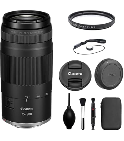 Amazon.com : Canon RF75-300mm F4-5.6 Zoom Lens with UV Filter +