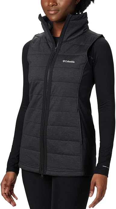 women's black columbia fleece vest