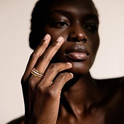 Canboer 14K Gold Plated Interlocked Stackable Rings