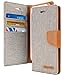 GOOSPERY Canvas Wallet Designed for iPhone SE 3(2022) / iPhone 7,8 / iPhone SE(2020) Wallet Case,Denim Fabric Design [3 Card Slots & 1 Side Pocket] [Standing Feature] - Gray
