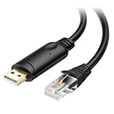Cable Matters USB to RJ45 Console Cable with FTDI Chipset, 6ft | Compatible with Cisco Console Cable, Rollover Cord