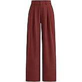 PRETTYGARDEN Women's Summer Elastic High Waisted Work Pants Straight Leg Dressy Business Casual Trousers Slacks Pockets