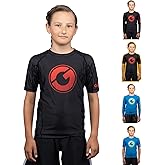 Gold BJJ Kids' Contender Rash Guard - Youth Boys and Girls Jiu Jitsu Rash Guards