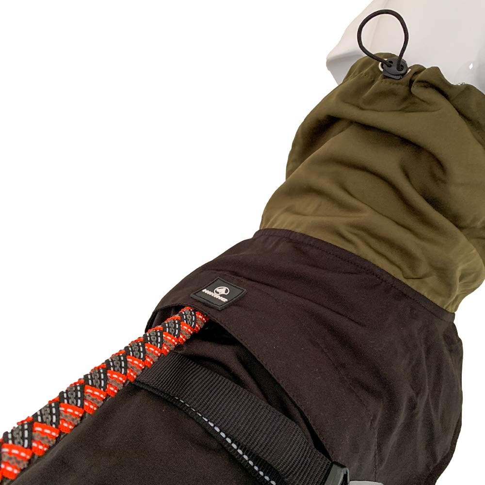 Cross Hiking Dog Coat, Waterproof for Dogs Thermoregulating Lining, Nanga Black, Size 80 cm - 385 g, Black/Sage - Image 5