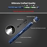 Lepro LED Torch Battery Powered 2 Pack Clip Small 3 Modes IP44 Blue view 5