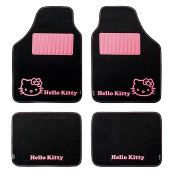 Hello Kitty Kit3013 Fussmatten Schwarz Farbe Set Of 4 Amazon De