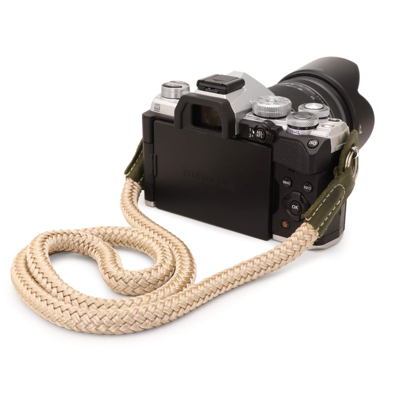 MegaGear SLR, DSLR Camera Cotton Wrist Strap - Khaki Green, Large - 100cm/39inc