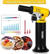 TBTeek Kitchen Torch Butane Lighter with Gas Gauge Adjustable Flame view 4