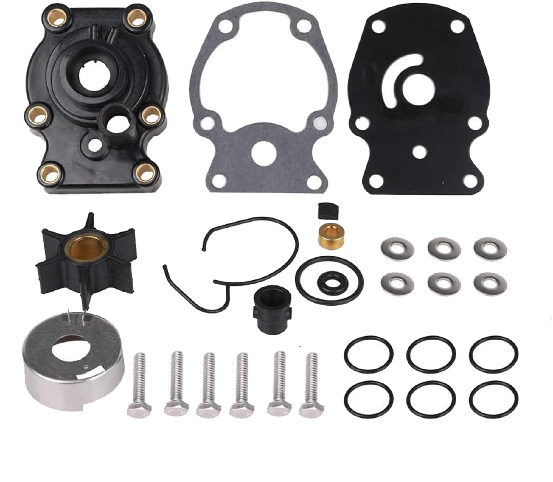 Photo 1 of 393630 Water Pump Repair Kit with Housing Replacement for Johnson Evinrude OMC?1980-UP?20 25 30 35HP Outboard Motor Parts - Replace 393630, 393509, 391636, 0393630, Sierra 18-3382