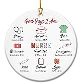 Nurse Christmas Ornament 2025 - Ceramic Nursing Ornament, Nurse Practitioner Nicu RN Gifts for Women & Men - Student Graduation Gift, Appreciation Gift for Nurses Coworkers, Friends