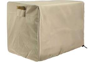 Joramoy Outdoor Generator Covers Waterproof UV Protection Heavy Duty 600D Oxford Cover Universal for Wen 56310ic & Wen 3800 & Predator 3500 (24x 17x 20 inch） Khaki