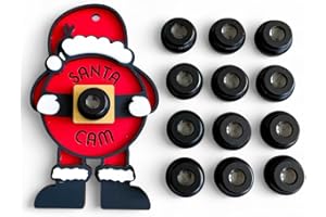 JAZZY JADE DESIGNS, LLC 10 Pack Santa Cam Lens for Ornaments – Realistic Camera Lens for Santa/Elf Cam Ornaments – DIY North Pole Surveillance Ornament Supplies - Cam Lens for Crafts