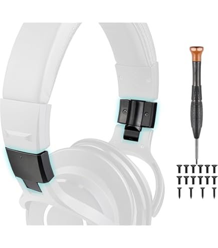 Riparazione Cuffie ATH-M50X Ricambio Cerniera Per Cuffie Audio Technica ATH- M50X / M50XBT2 - Montaggio Semplice Senza Attrezzi, Nero Service Center Audio-Technica - Foto 2