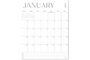 S&O Modern Magnetic Fridge Calendar from January 2026-June 2027 - Tear-Off Refrigerator Calendar to Track Events & Appointmen