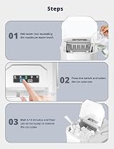 Acmeenjoy Ice Maker Countertop Portable 12kg/24h 9 Cubes in 6-8min view 5