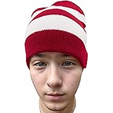 COUVER Striped Knit Warm Beanie with or Without Pom Pom Winter Hats