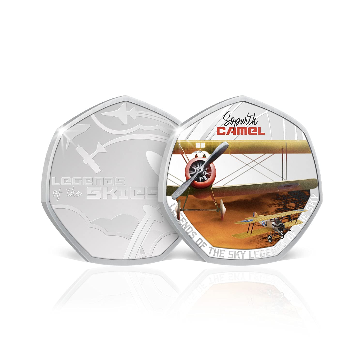 RAF Legends of the Skies Sopwith Camel WWI Fighter Plane Commemorative Silver Coin