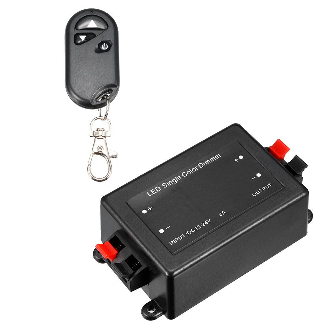 sourcingmap DC 12V-24V LED Single Color Dimmer Controller Remote Control for Led Light Strip