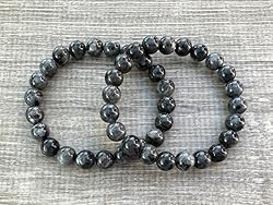 Black Labradorite Crystal Bead Bracelet