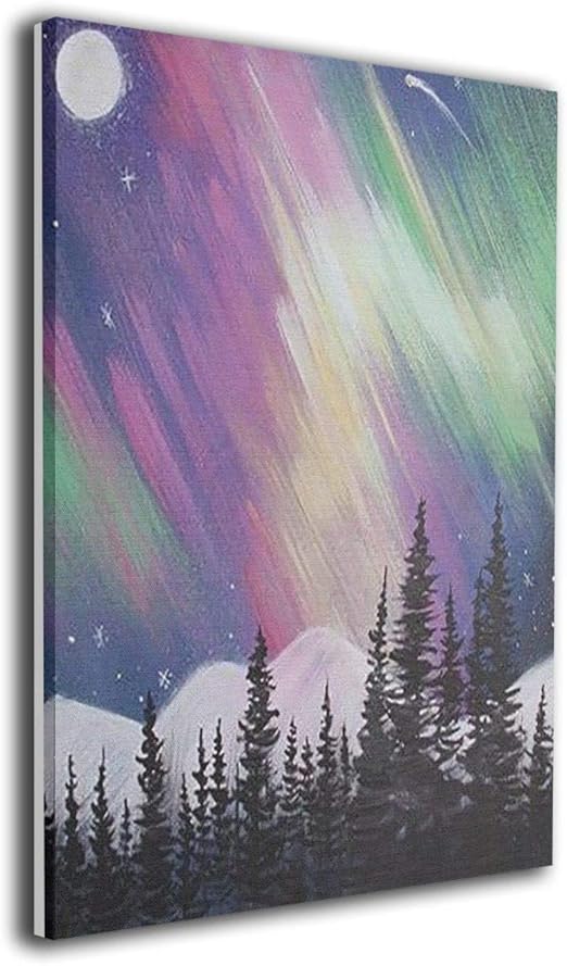 Amazon Co Jp 絵画家族 オーロラ 壁飾り 壁掛け絵 塗り絵 キャンバス絵画 インテリア 3 フレームレスペインティング モダン絵画 油絵 水彩画 現代絵画 アートパネル 壁飾り 壁掛け 風景 自然 動植物 玄関 インテリア 贈り物 お洒落 ホーム キッチン