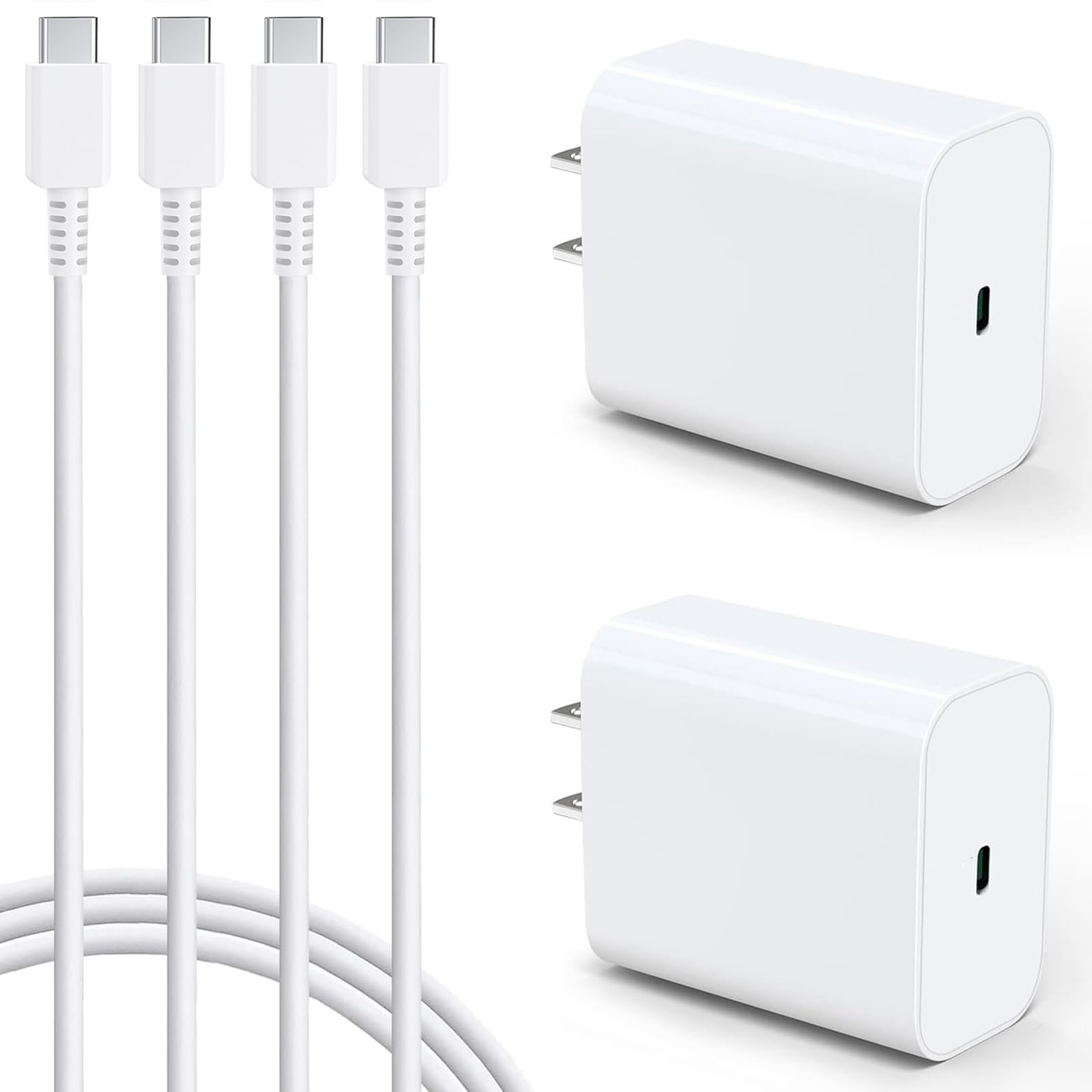 45W Super Fast Charger Block, 2Pack Type C Fast Charging Block with 3FT USB C Charger Cable Compatible with Samsung Galaxy S24 S23 S22 S21 Ultra/S20/S20 Ultra/Note 20 Ultra