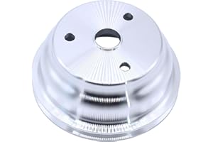 YUCHENSHLP LWP Long Water Pump Single-Groove Crankshaft Pulley For Chevy SBC 283-350 Billet Aluminum
