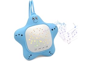 Daidido Portable Baby White Noise Sound Machine with Projector Night Light for Deep Restful Sleep, Baby Shusher Sleep Sound Aid Soother Calming Music for Travel, Nursery, Bedroom, Car Crib Toys