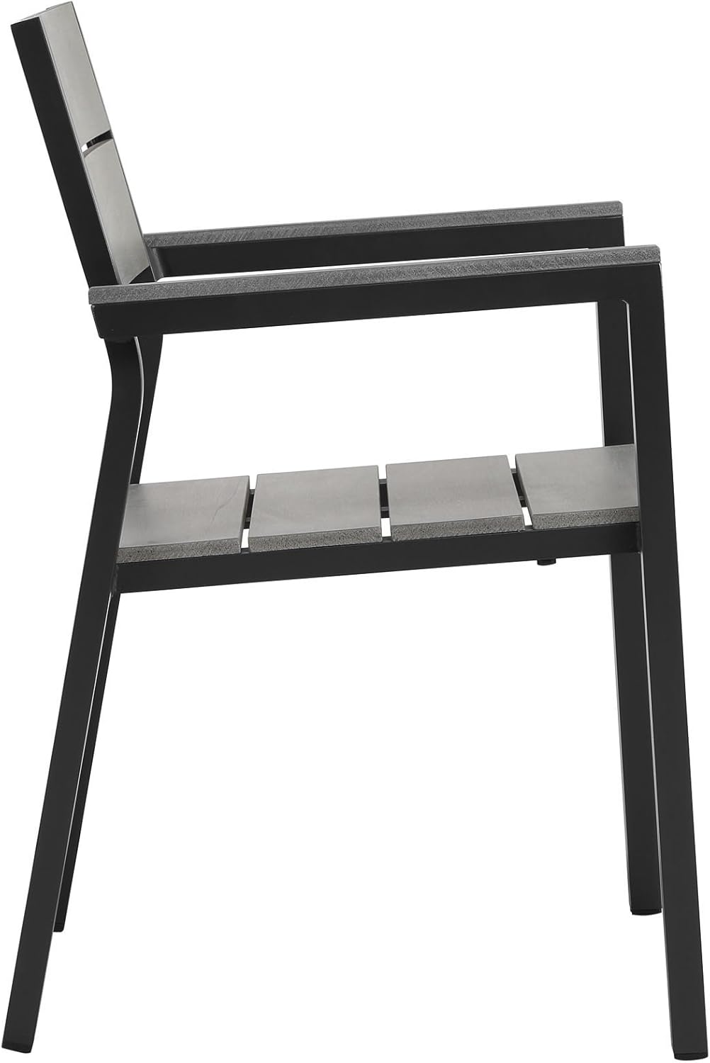 extendable outdoor dining table on Amazon Com Modway Maine Aluminum 5 Piece Outdoor Patio Dining Set With 39 Dining Table And Four Dining Armchairs In Brown Gray Garden Outdoor