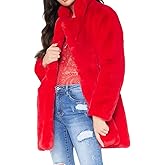 TOPONSKY Womens Winter Warm Lapel Faux Fur With Inner Lining & Buttons Coats