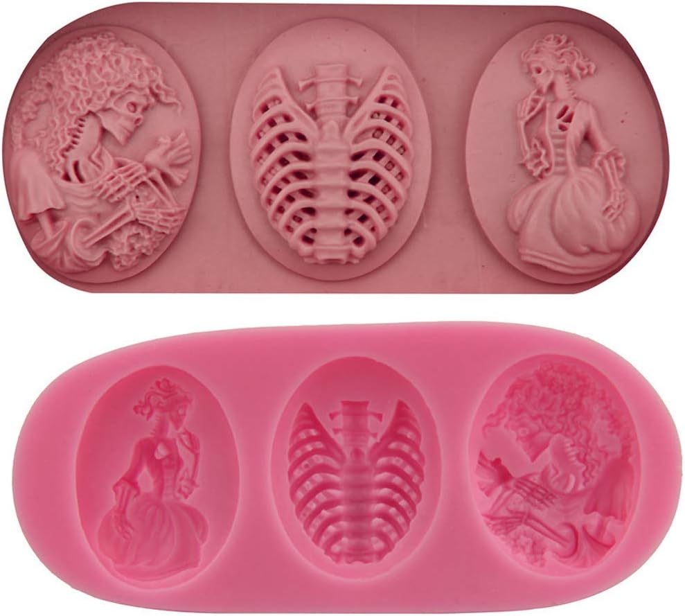 Zkm 3D Skull Resin Charms Pendant Mold Resin Jewelry Silicone Mold Jewelry Making