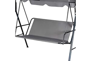 NSDAWALI Swing Seat Replacement Covers for Outdoor Patio Swing 3 Seater 600D Upgraded Thicken Oxford Waterproof Fabric Porch Swing Chair Cushion Covers (Gray, 58.3x19.5x19.5 inches)