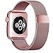 Apple Watch Band, YMCCOOL Fully Magnetic Closure Clasp Mesh Loop Milanese Stainless Steel Bracelet Strap for Apple Iwatch (38mm rose golden)