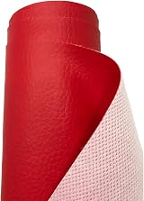 A-Express Grained Faux Leather Fabric Red 2 Metres 140cm Wide 0.8mm
