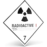 D.O.T. Labels - Hazard Class 7 DOT Radioactive I Hazmat Labels 4" X 4" Square Stickers - 500 Adhesive Labels Per Roll, Made in The USA by Kenco (1)