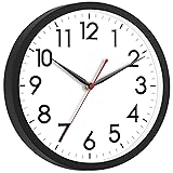 AKCISOT 12 Inch Wall Clock Silent Non-Ticking