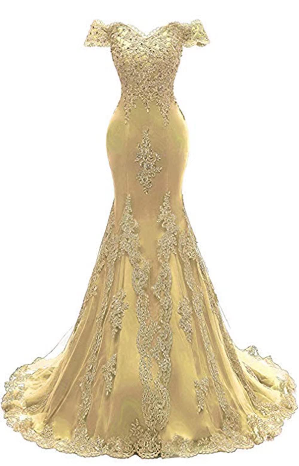Off The Shoulder Mermaid Prom Dresses Long
