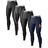 CL convallaria 1 2 4 Pack Men's Thermal Pants Long Johns Fleece Lined Compression Athletic Leggings Base Layer Bottoms