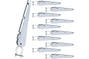 SHENGYI Barbed Wire Arm Extend Arm Barbed Wire for 1-3/8inch Hot-Dip Galvanized Steel Cornered Barbwire Arm Barbwire Arm Extensions for Chain Link Fence All Bolts Included Top Rail (15)