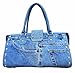 BDJ Classic Blue Denim Jean Doctor Style with Hand Stitching Edge Women Handbag
