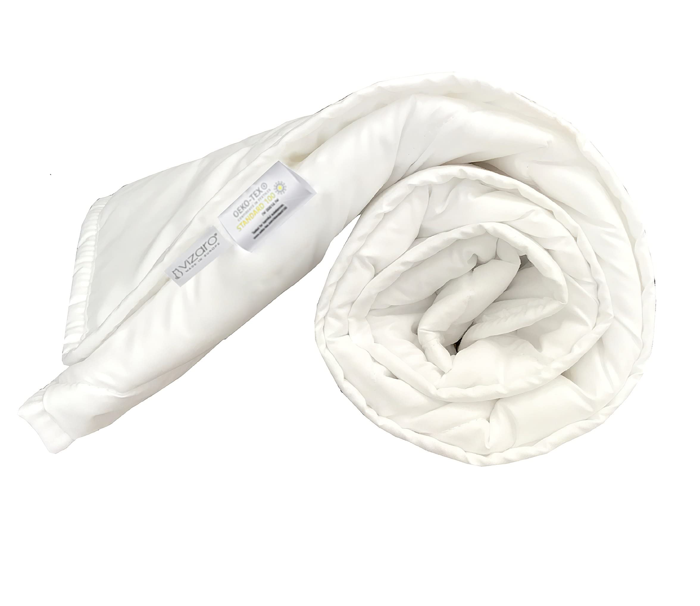 Vizaro - Duvet Pure Cotton - Summer 150g - 4,5Tog - Anti-Allergy, Anti-Mites, Anti-Mold - COT Bed 70x140 cm - Dim. 100x135cm - Made in EU - OekoTex - Safe for Babies -