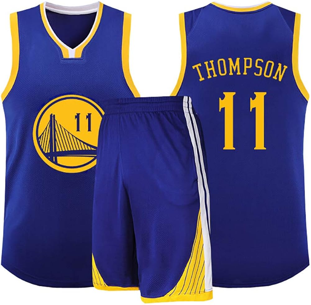 Basketballtrikot Fur Kinder Sportbekleidung Fur Sommerstudenten Golden State Warriors Nr 30 Stephen Curry Nr 11 Klay Thompson Fantrikot Vintage T Shirt Shorts Mit Gestickter Weste 8 L Amazon De Bekleidung