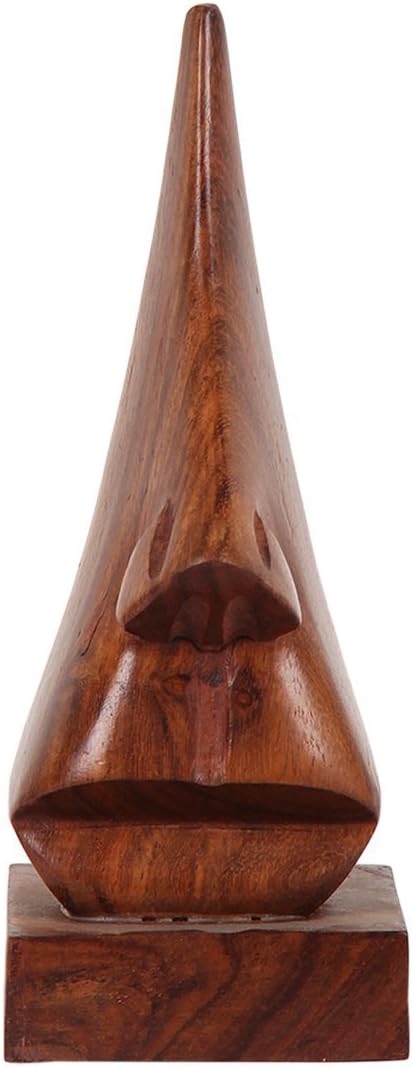 storeindya Wooden Handmade Nose-Shaped Eyeglass Spectacle Holder Glasses Holder By ENN DEE INTERNATIONAL, Brown - Image 3