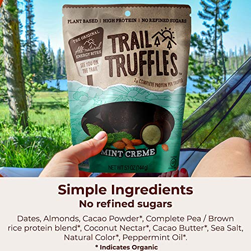 Trail Truffles - Vegan, Paleo Friendly Superfood Protein Balls - Healthy, Plant Based, Gluten Free, Dairy Free, Soy Free, Non-GMO Snacks (Mint Crème, 1 Pack) - Thumbnail 2